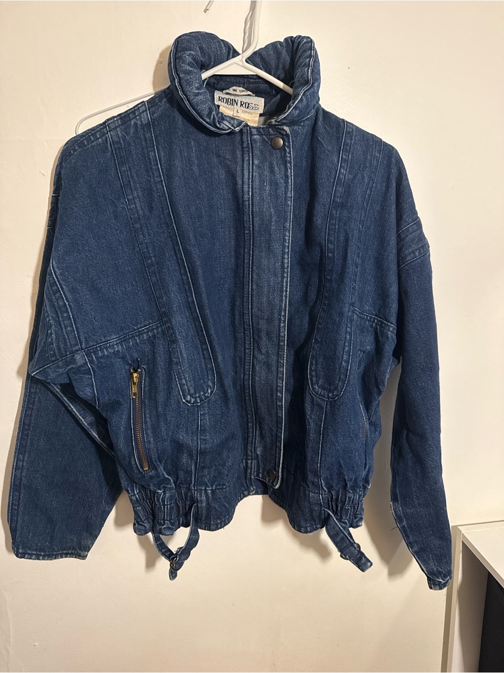 Indigo 80s Denim Bomber Jacket - Women's